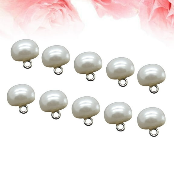FELTECHELECTR 200Pcs White ABS Mushroom Buttons for Sewing and Craft Projects Decorative