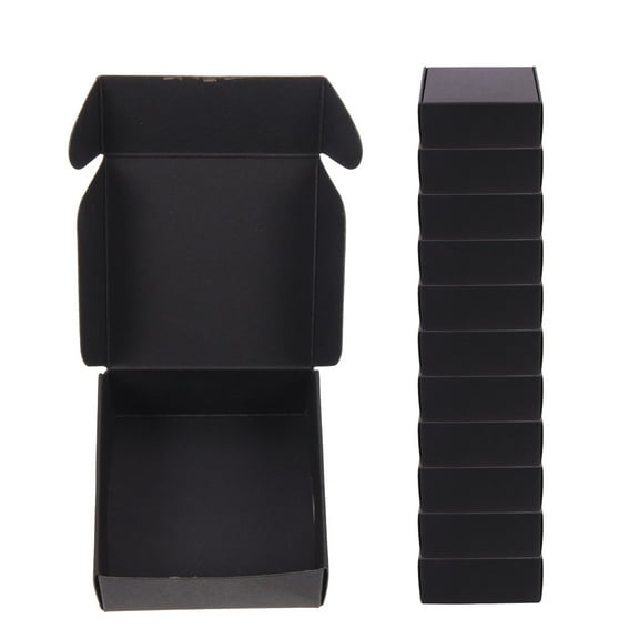 FELTECHELECTR 20Pcs Black Small Shipping Box for Packaging and Mailing with Shockproof