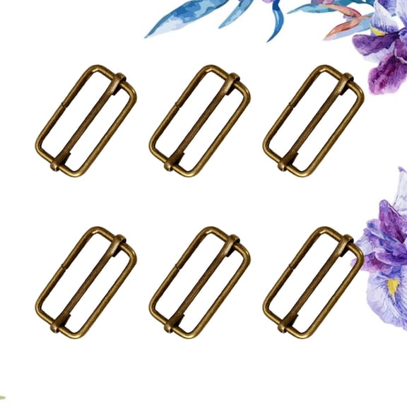 FELTECHELECTR 20Pcs Metal Strapping Buckles Slide Roller Adjusters for Adults Backpacks and Suitcases in Dark Brown
