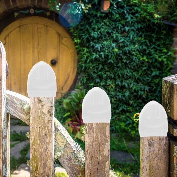 FELTECHELECTR 20Pcs White Plastic Post Caps Fence Covers for Protecting and Enhancing Outdoor Fences