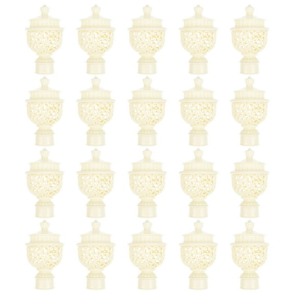 FELTECHELECTR 20pcs Roman Rod Ends Decorative Curtain Rod Accessories Finials For Home Decoration And Stylish