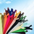thumbnail image 1 of FELTECHELECTR 23Pcs Diy Zippers Concealed Zipper For Artisans Designers Makers Nylon Closed Zipper 10In, 1 of 8