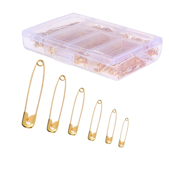 FELTECHELECTR 250Pcs Mini Safety Pin for Sewing Tools and Equipment in Golden and Silver with Handmade Style