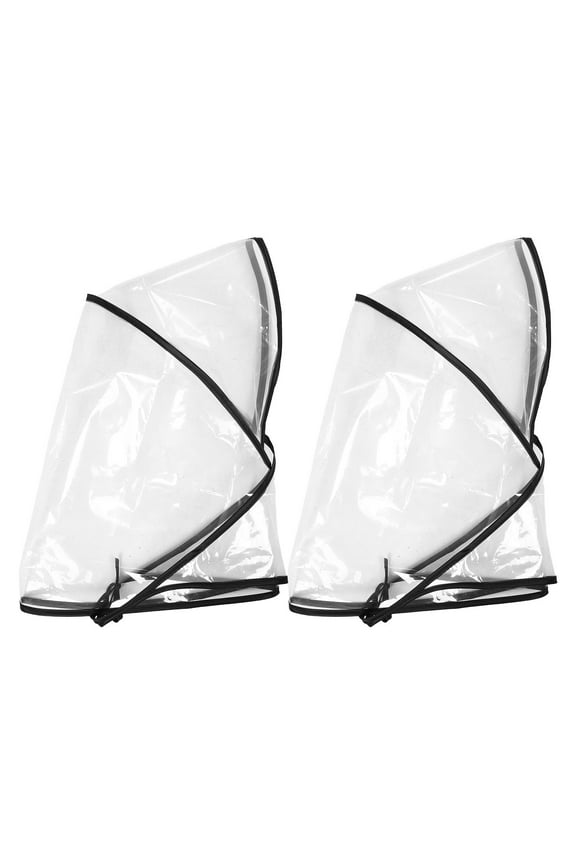 2PCS Clear Plastic Bonnet For Women Waterproof Hat