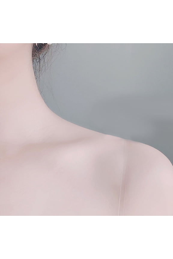 2Pack Invisible Straps for Bras Clear Elastic Adjustable Non-slip Silicone Accessory