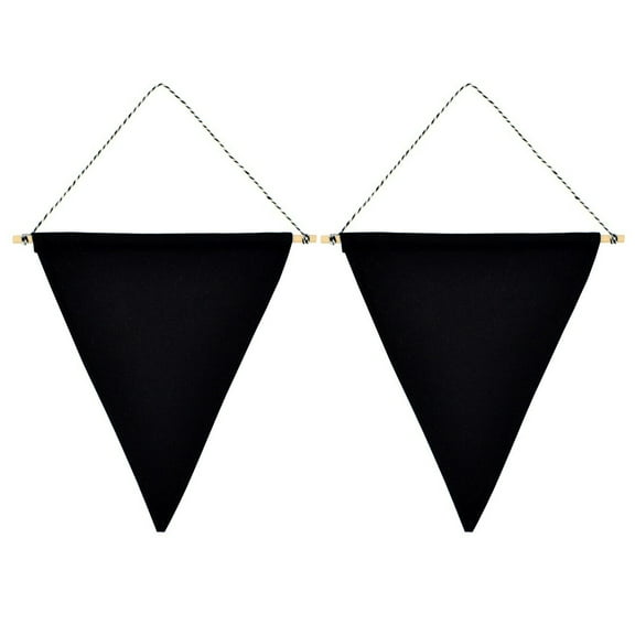 FELTECHELECTR 2Pcs Banner Pendant for Lapel Pin Display in Triangular Flag Shape with Canvas Material
