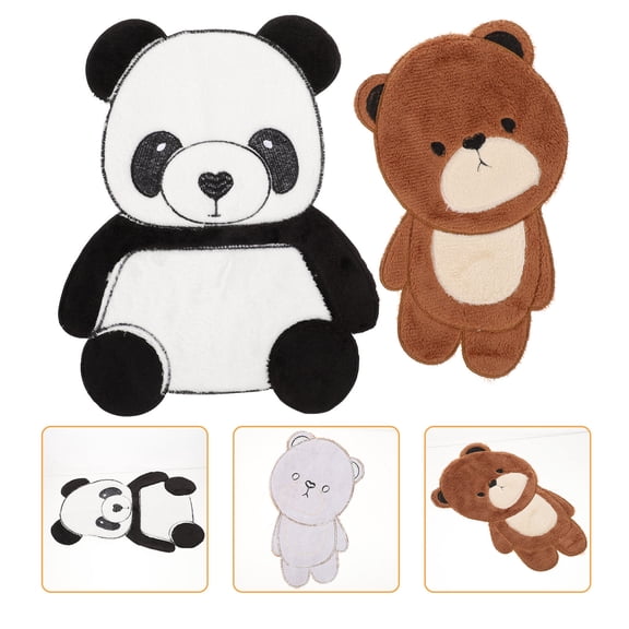 FELTECHELECTR 2Pcs Bear Patch Assorted Color Panda Bear Patches for Home Decoration and Fashion Accessories