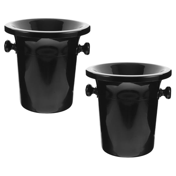 FELTECHELECTR Wine Tasting Dump Bucket Black 2Pcs 8.3X7.9X7.9In Plastic