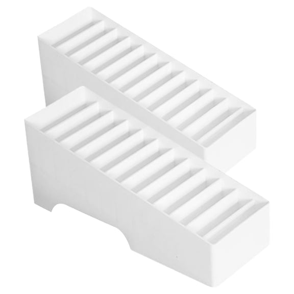 FELTECHELECTR 2-Pack White Phone Holders Desktop Organizer with Multi-Grid Design and Stable Structure for Office Use