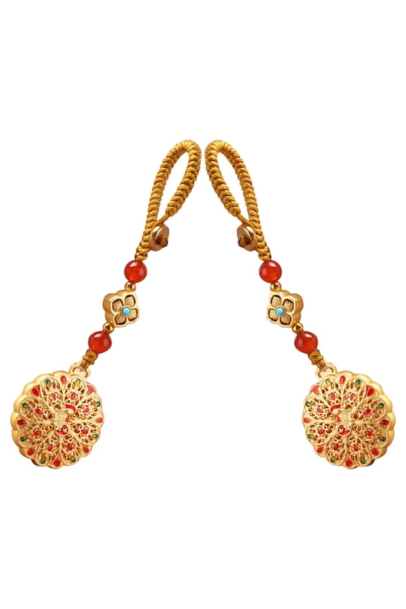 2Pcs Decorative Portable Metal Keychains for Women Cute Pendant
