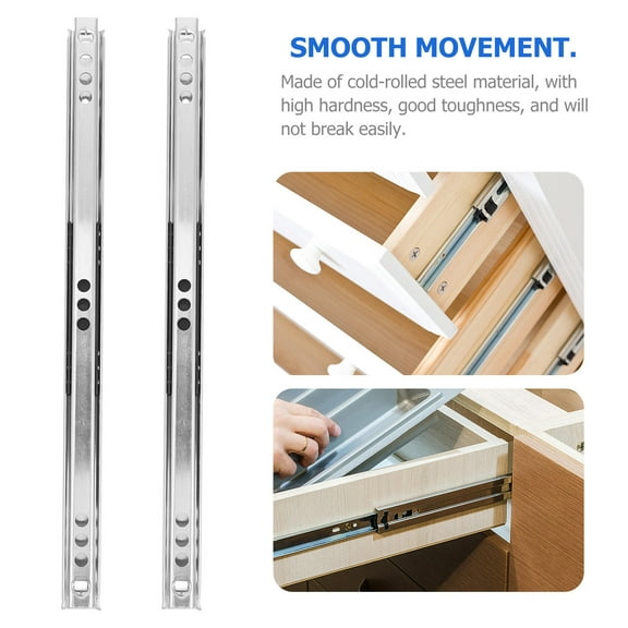 FELTECHELECTR 2Pcs Drawer Sliders for Furniture Parts 11.8X0.7X0.4In