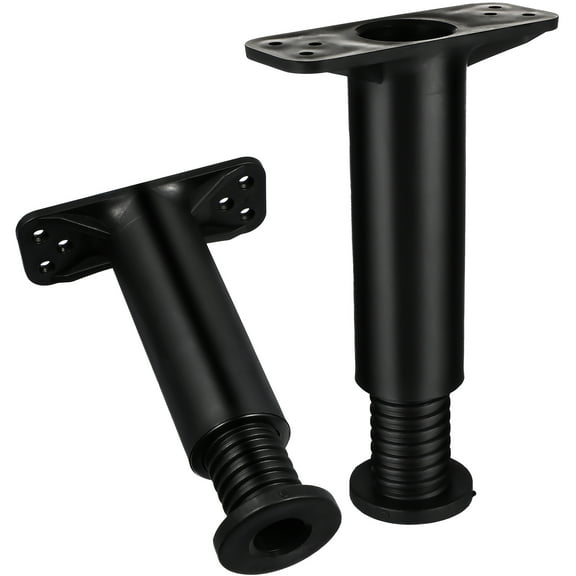 FELTECHELECTR 2Pcs Adjustable Black Bed Support Legs for Home Bed Frame Reinforcement and Stability