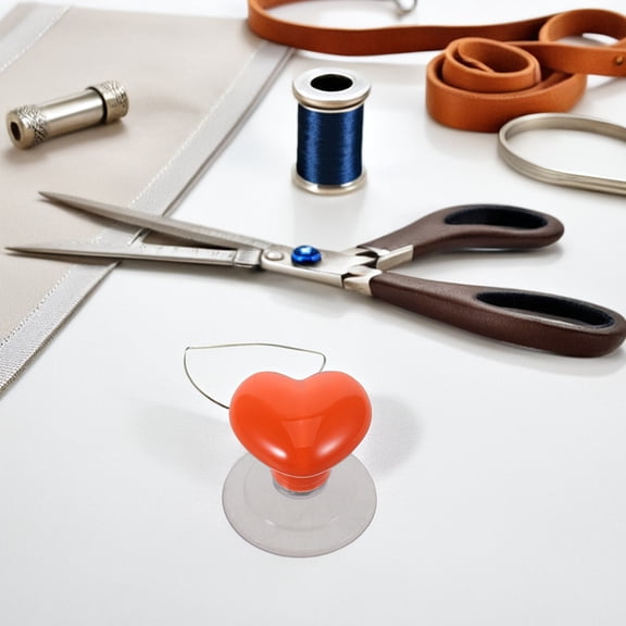 FELTECHELECTR 2Pcs Heart Shaped Suction Cup Handles for Small Quilting Ruler with Stable Grip