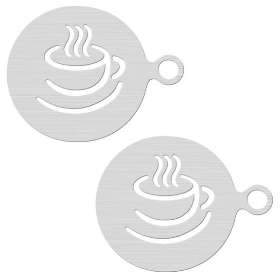 FELTECHELECTR 2Pcs Latte Stencils for Home Use and 10.5x8.2x0.2in
