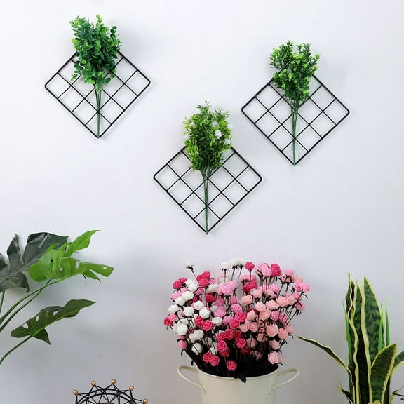 FELTECHELECTR Wall Picture Frames Photo Grid Panel Metal Photo Display for Living Room 2Pcs