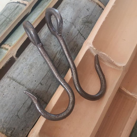 FELTECHELECTR 2Pcs Shoulder Pole Hook Metal Hanging Hook Heavy Duty Hook Metal Heavy Duty Hook