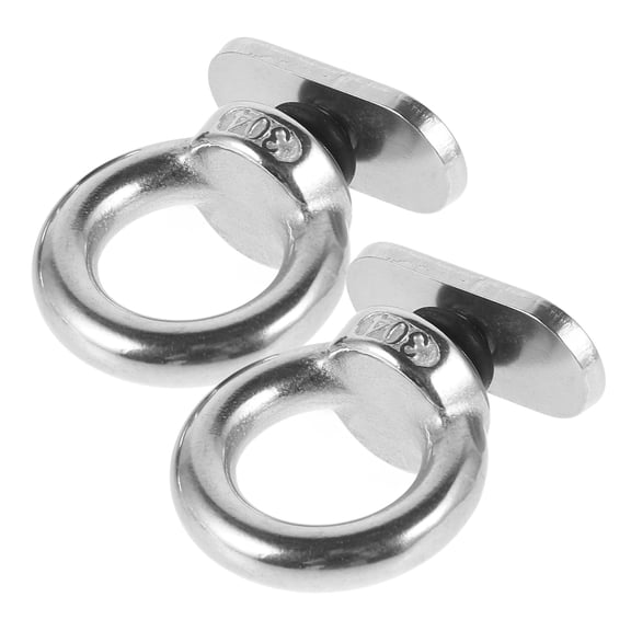 FELTECHELECTR 2Pcs Silver 304 Stainless Steel Kayak Eyelet for T Track Accessories