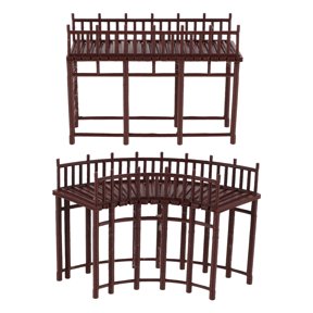 FELTECHELECTR 2Pcs Small Scale Architectural Model Building Kit Light Brown for Creative Display and Decoration