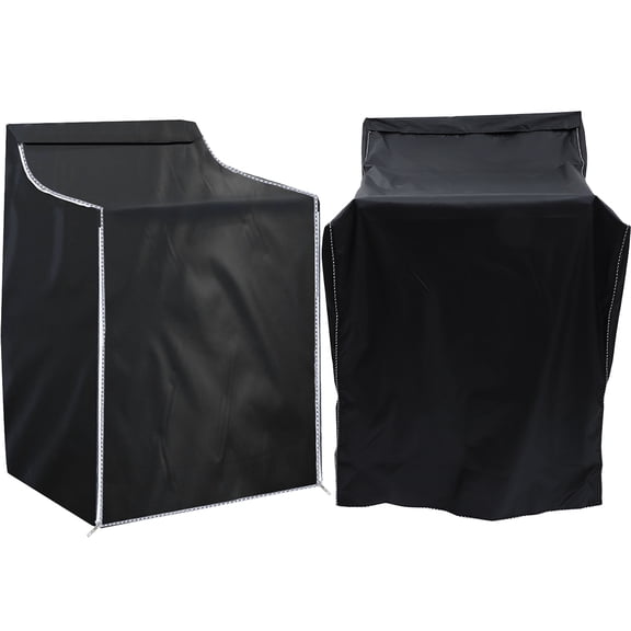FELTECHELECTR 2 Pack Black Oxford Cloth Washing Machine Cover, Water Resistant Washer Protector, Guard