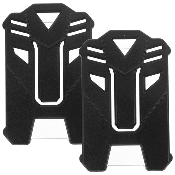 FELTECHELECTR Clear ABS Id Badge Holder, Black, Water-Resistant Protection, 2Pcs