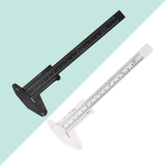 FELTECHELECTR 2-Pack White Sliding Caliper Gauge for Precise Depth Measurement, 150mm Range, and Easy to Use