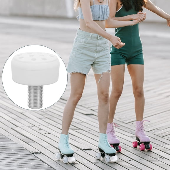FELTECHELECTR Wear-Resistant Roller Skate Brakes White Metal for Skates Use 2Pcs