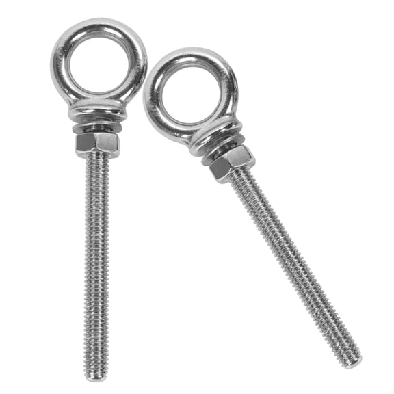 FELTECHELECTR Eye Bolts With Nuts Lifting Eye Bolts Silver Stainless Steel 2Pack