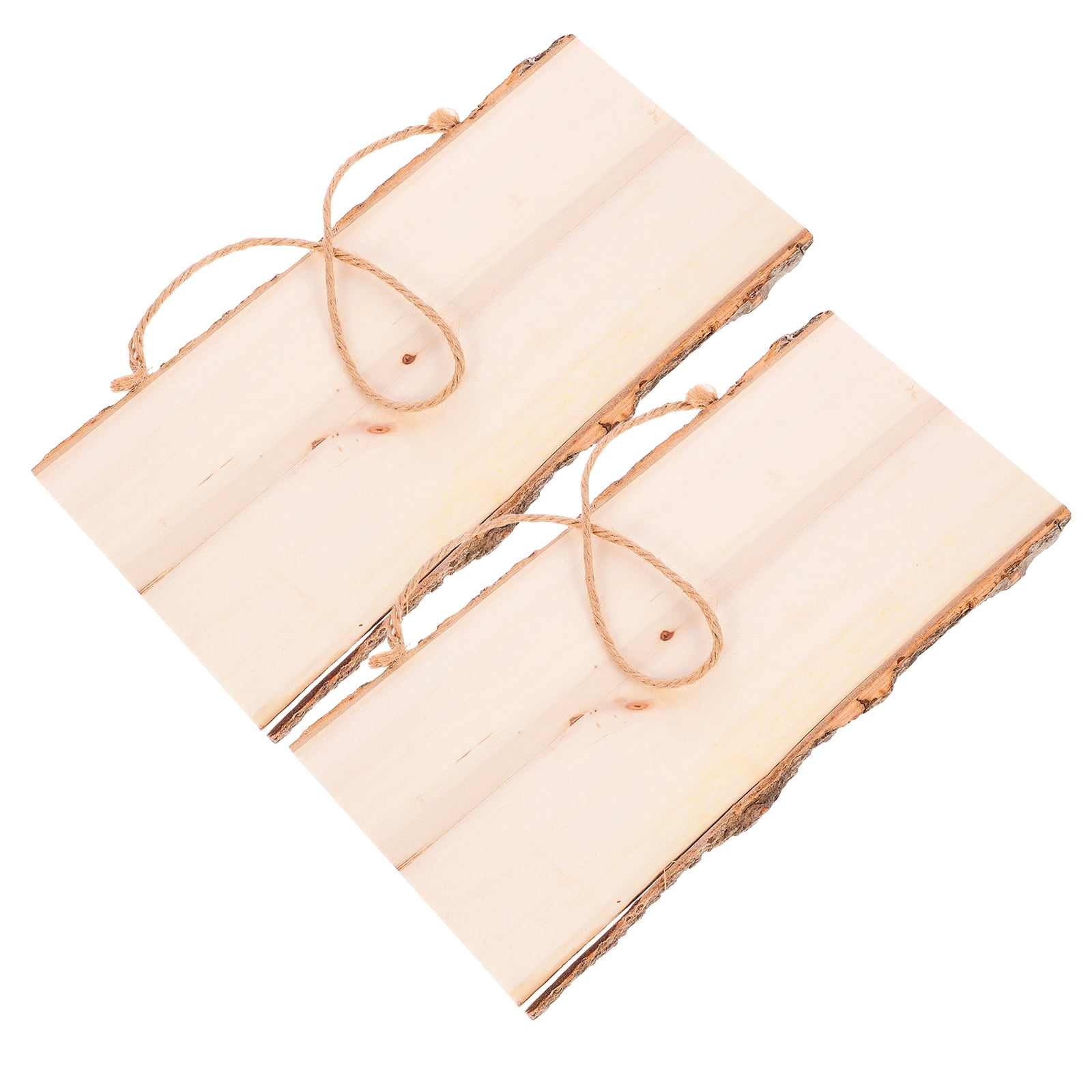 FELTECHELECTR 2pcs Unfinished Hanging Wood Sign Blank with Ropes ...