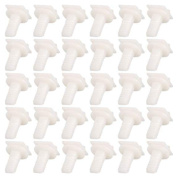 FELTECHELECTR Car Panel Retainer Clip Replacement White 30Pcs 1.5x1.0x1.0in Plastic