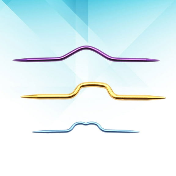 FELTECHELECTR 3Pcs Cable Needle Assorted Color Practical Design for Friends Knitting Crochet