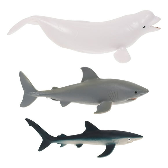FELTECHELECTR 3Pcs Realistic Sea Creatures Toys Mini Ocean Animals for Children over 3 Years Old