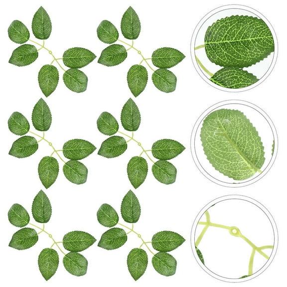 FELTECHELECTR 40Pcs Plastic Green Leaves Green Perfect For Special Occasions DIY Craft Home Decor Decorations