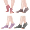 thumbnail image 1 of FELTECHELECTR Yoga Non Slip Socks 4 Pair Combed Cotton Anti Slip Women Yoga Socks for Studio Use, 1 of 8