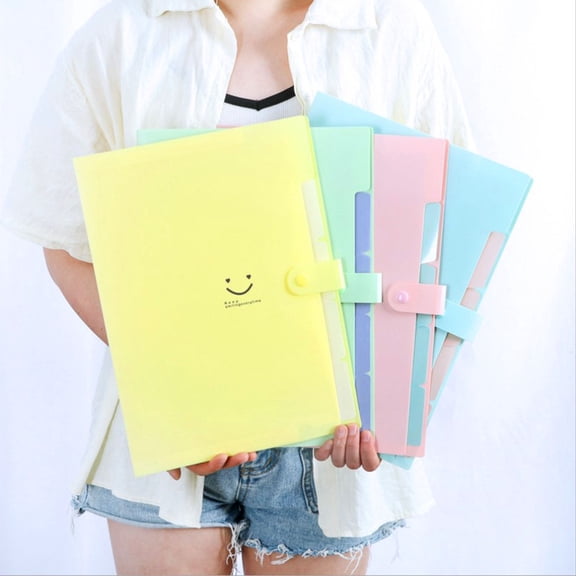 FELTECHELECTR 4-Pack Plastic Accordion File Folders Organizer for Documents, Home, School, Office Storage and Filing