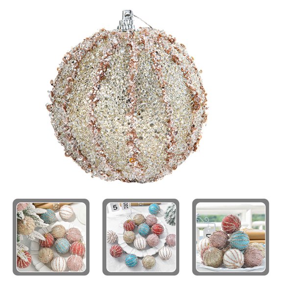 FELTECHELECTR 4Pcs Christmas Tree Balls Foams Round Decorative for Friends