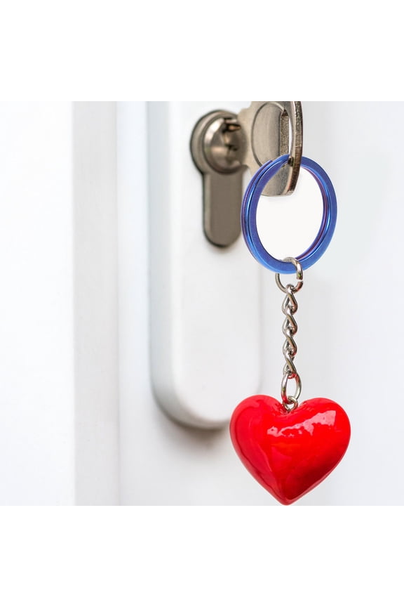 4-Pack Split Key Assorted Colors Round Keychains for Keys, Luggage, and Small Decorations