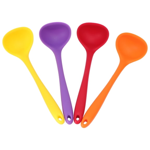 FELTECHELECTR 4-Piece Small Silicone Ladle Set for Sauce, , Easy to Clean Kitchen Utensils