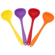 FELTECHELECTR 4-Piece Small Silicone Ladle Set for Sauce, Easy to Clean Kitchen Utensils