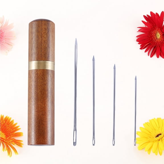 FELTECHELECTR 4Pcs Upholstery Weaving Needles for Knitting and Crocheting with Easy Threading Function