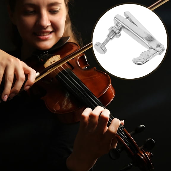 FELTECHELECTR Violin Parts Set, 4 Pieces Zinc Alloy Fine Tuners 1.1x0.9x0.2in for Violin Repair and Replacement