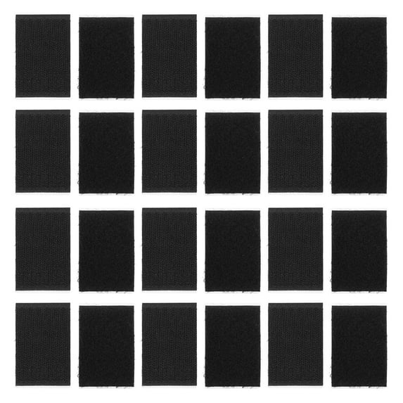 FELTECHELECTR 50 Pairs Fixing Tapes for Wallboard Adhesive Black PVC Nylon