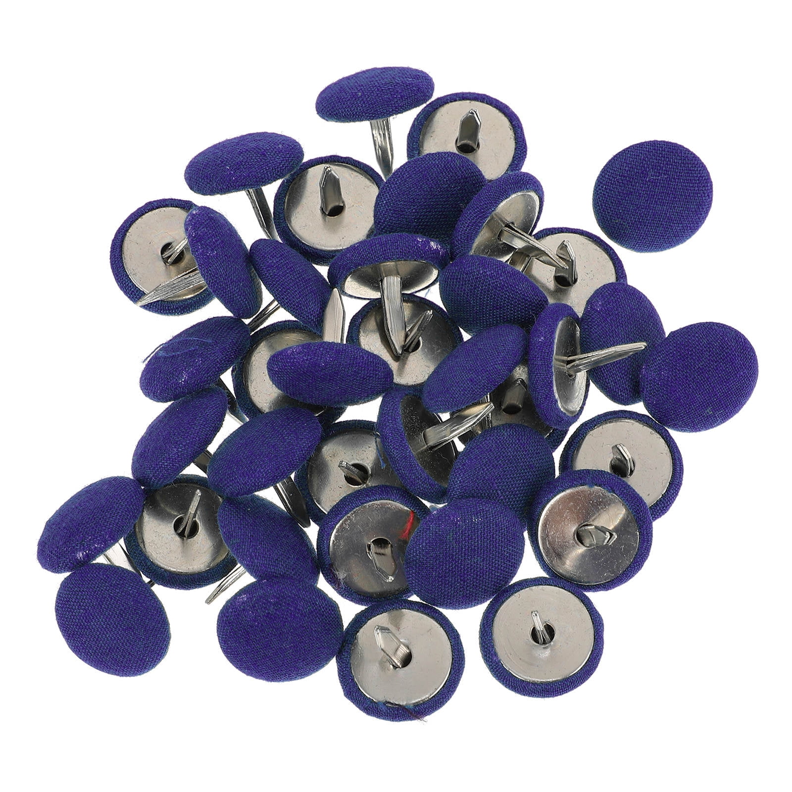 FELTECHELECTR 50Pcs Blue Cloth Two-Legged Studs for Diy Projects and Home Crafts