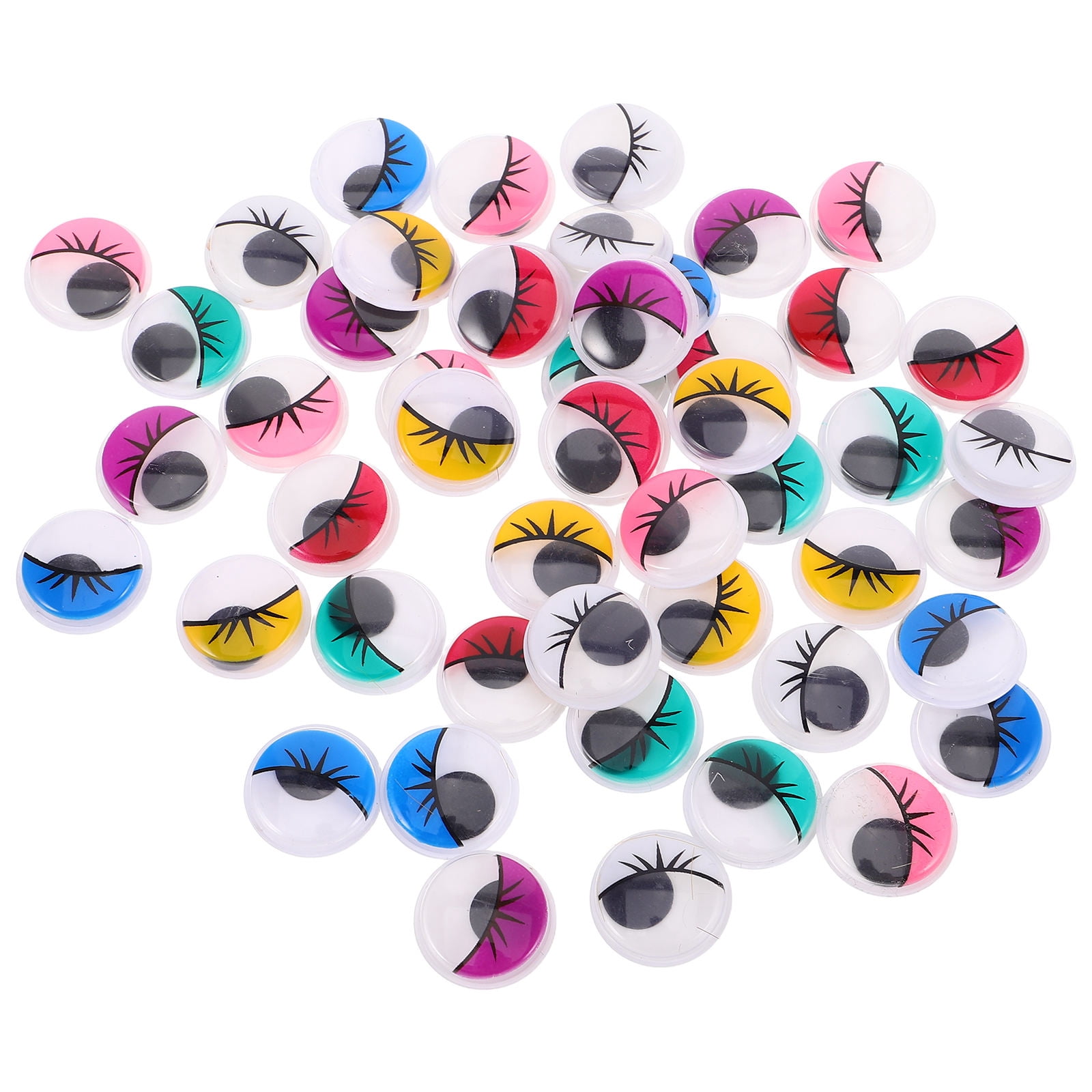 FELTECHELECTR 50Pcs Multi Color Googly Eyes Stickers Self Adhesive ...