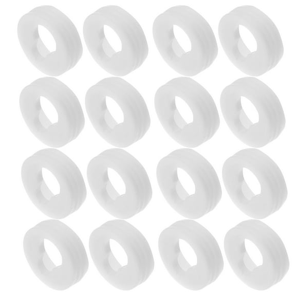 FELTECHELECTR Round Keyhole Hangers White 50Pcs 0.7In Plastic