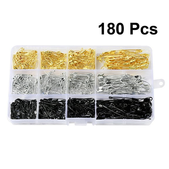 FELTECHELECTR Pin Safety Pins Golden All-Steel 540Pcs Box for Arts Crafts
