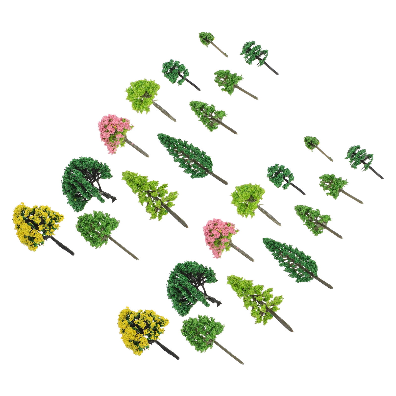 FELTECHELECTR Mini Plastic Tree Models 55 Pieces for School Projects ...