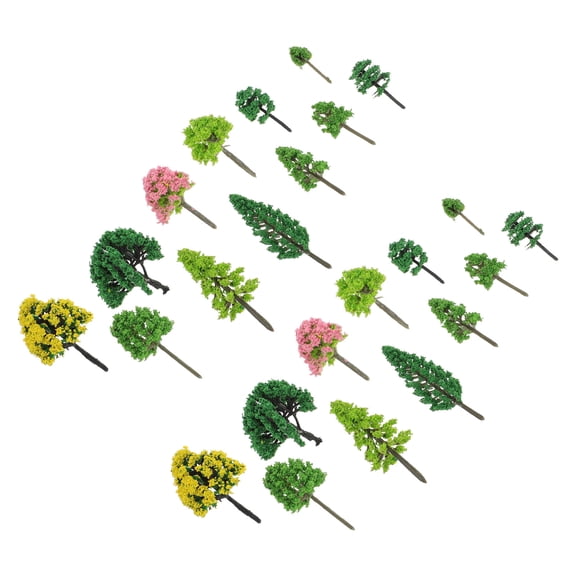 FELTECHELECTR DIY Tree Models Mini Tree Models Plastic 55Pcs School Project