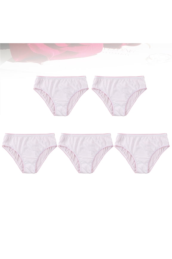 Womens Disposable Cotton Briefs 5-Pack Comfortable Travel Underwear Pants