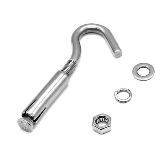 FELTECHELECTR 5Pcs Open Cup Hook Screw with Rust Protection for Ceiling Installation in Silver 3.4 x 2.4 x 0.9in
