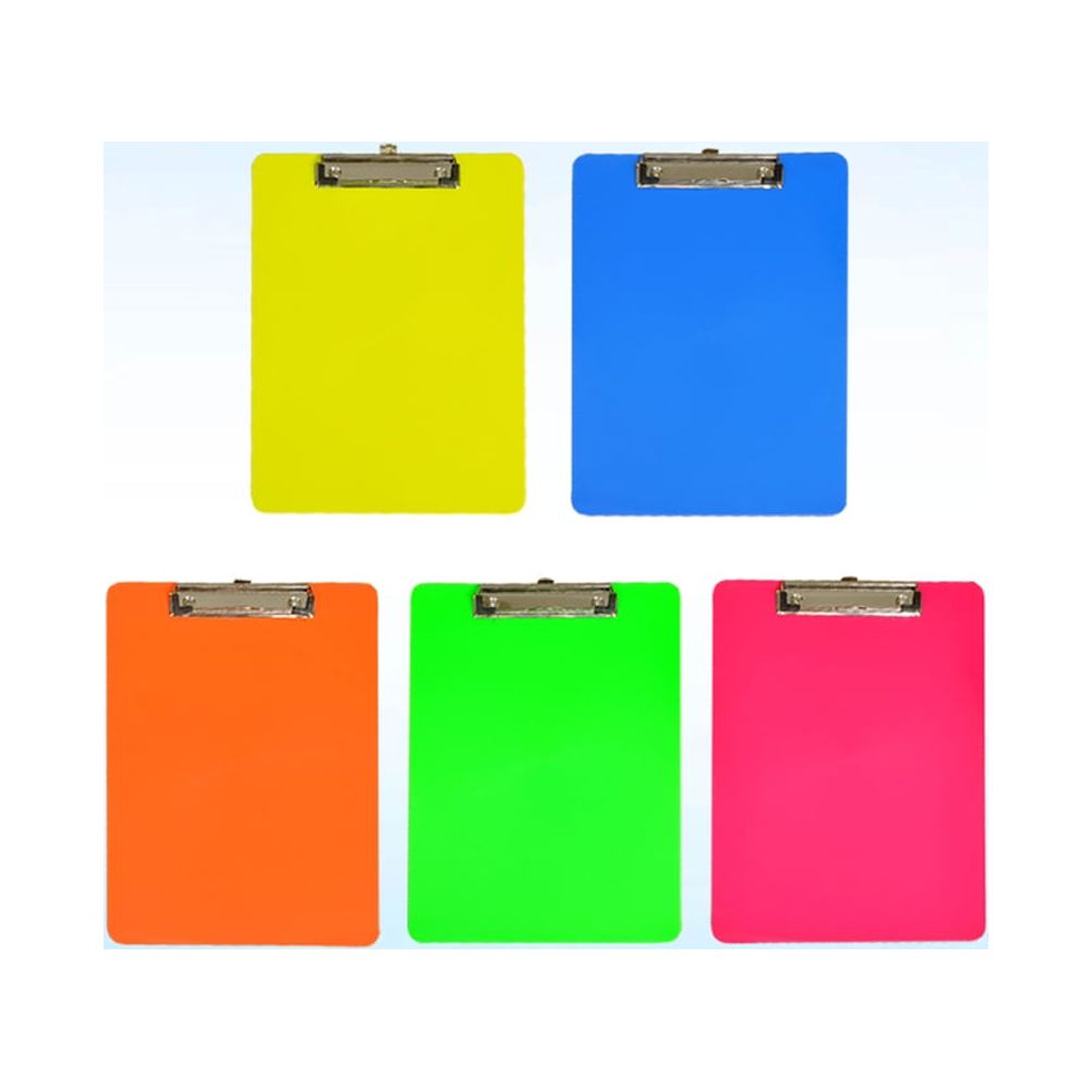 FELTECHELECTR 5Pcs Plastic Profile Clipboard for Writing and Document Holding with Anti Oxidant Feature